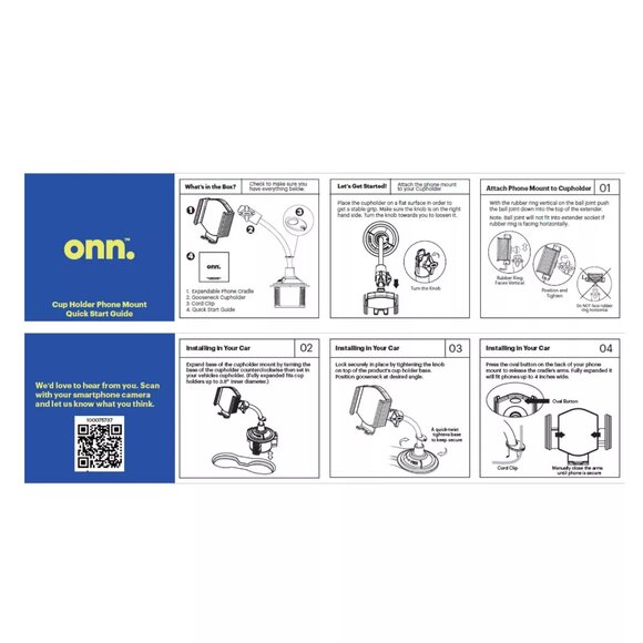 drive onn. Expandable Smartphone Gooseneck Cup Holder Phone Mount, Black - Picture 5 of 5